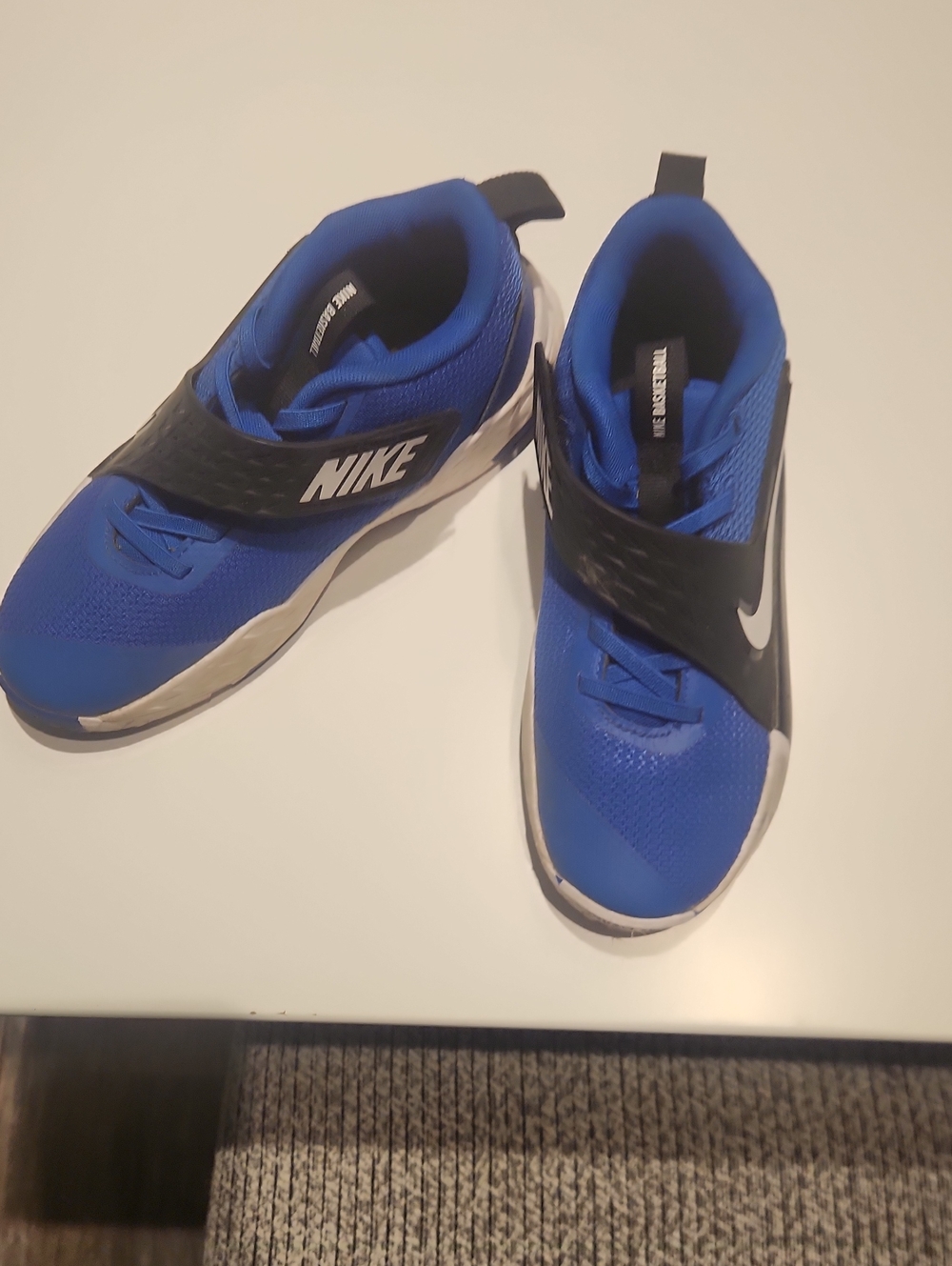 Nike Kids Royal Blue Athletic Slip-On Sneakers with Black Strap